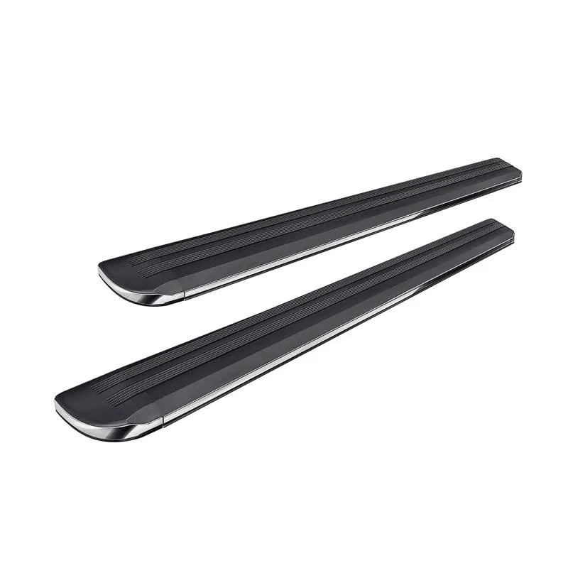 EX-T784 – BLACK HORSE Running Board, 5-1/2 Inch Width Black With Chrome Trim Aluminum Unlighted With Mounting Hardwar...